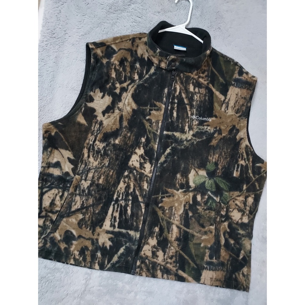 Columbia Jacket Mens XXL Fleece Camo Lock N Load Vets Timberwolf Brown Hunting